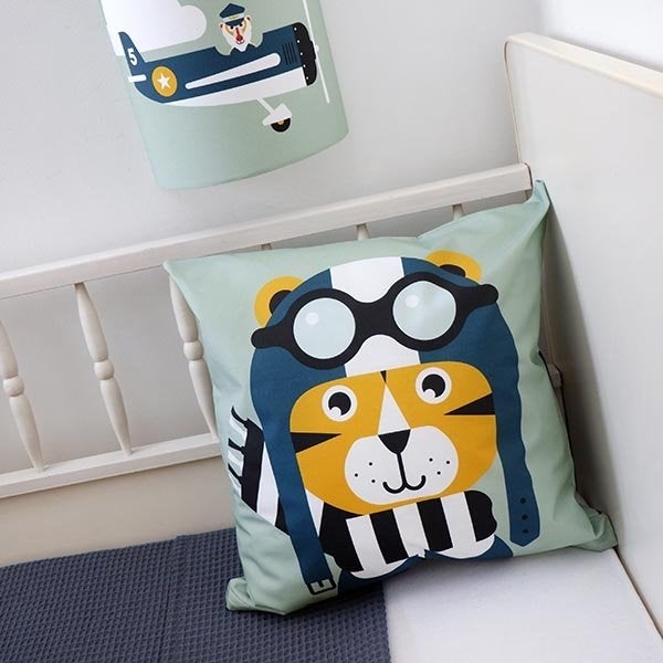 Kinderkussen Sierkussen Kussen Piloot Tijger ANNIdesign, Info@annidesign.nl, Vierkant, Nieuw, Ophalen of Verzenden