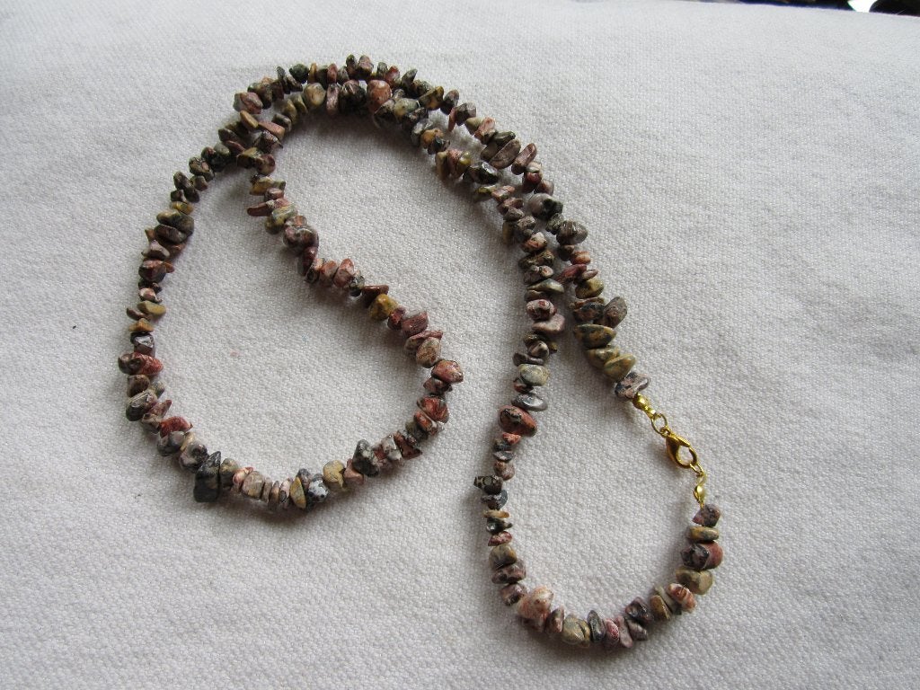 32.  Oude ketting,  Jaspis,  60 cm, Ophalen, Overige materialen, Ketting