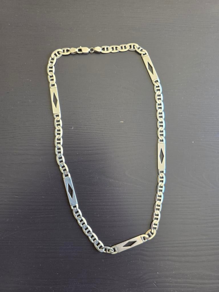 Zilveren ketting (925), Sieraden, Tassen en Uiterlijk, Kettingen, Ophalen, Zo goed als nieuw, Zilver, Zilver