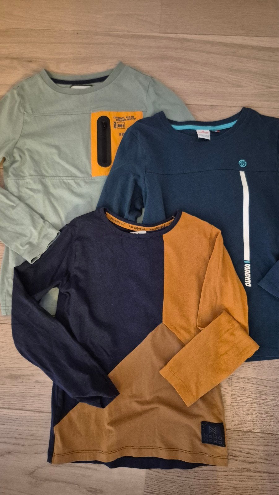 Shirts longsleeve 3stuks maat 128 Koko Noko,Vingino,Raizzed, Kinderen en Baby's, Ophalen of Verzenden, Zo goed als nieuw, Vingino