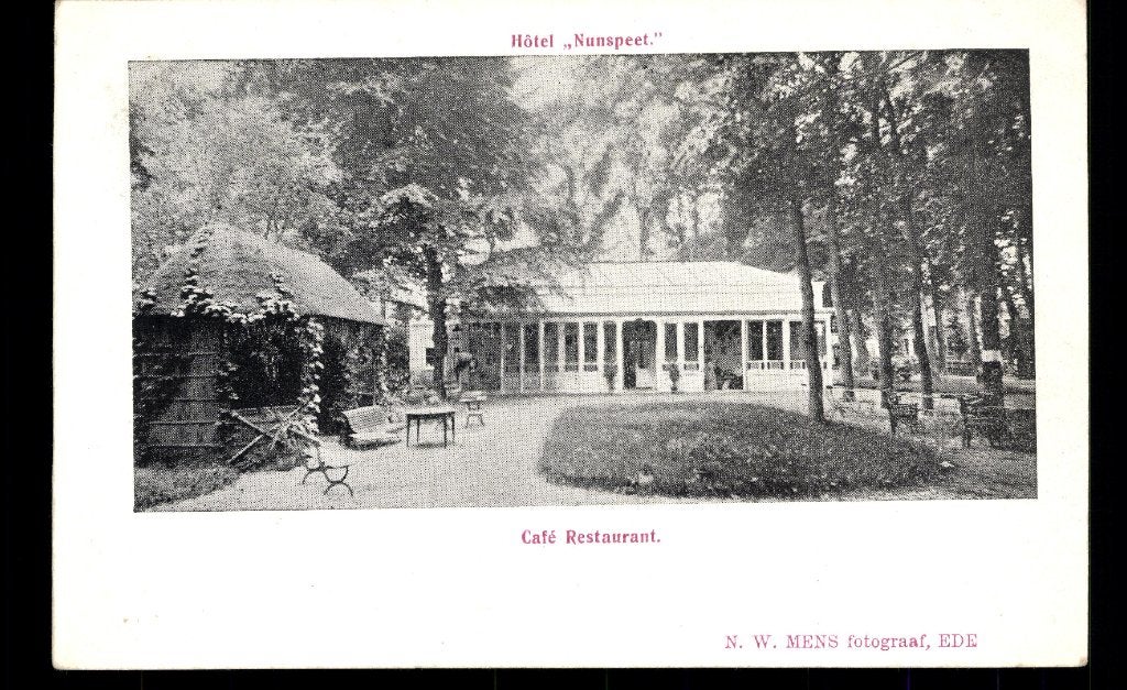 Nunspeet (Gld.), Café Hotel Rest. Nunspeet, ca. 1912, Verzenden, Voor 1920, Ongelopen, Gelderland