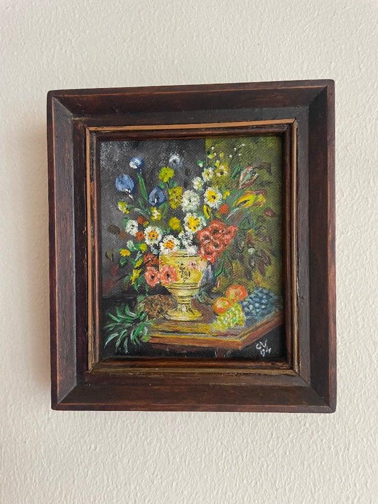 Prachtig vintage/klassiek mini schilderij/schilderijtje, Antiek en Kunst, Kunst | Schilderijen | Klassiek, Ophalen