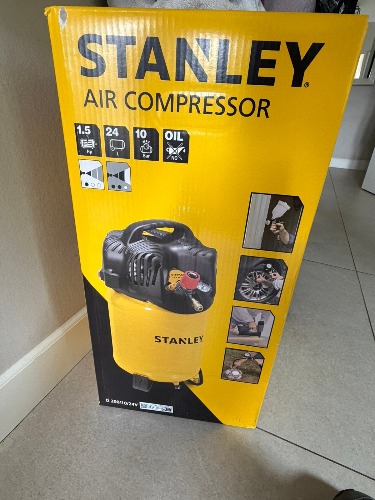 Stanley d200 compressor Nieuw!, 6 tot 10 bar, Nieuw, Ophalen of Verzenden, Minder dan 200 liter/min