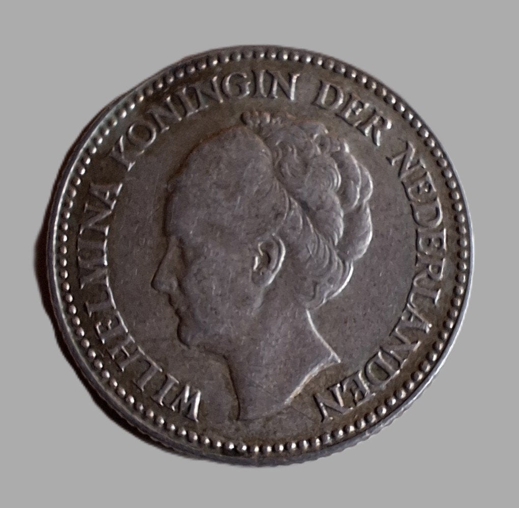 Zilveren halve gulden 1928, Postzegels en Munten, Munten | Nederland, ½ gulden, Zilver, Ophalen of Verzenden, Koningin Wilhelmina