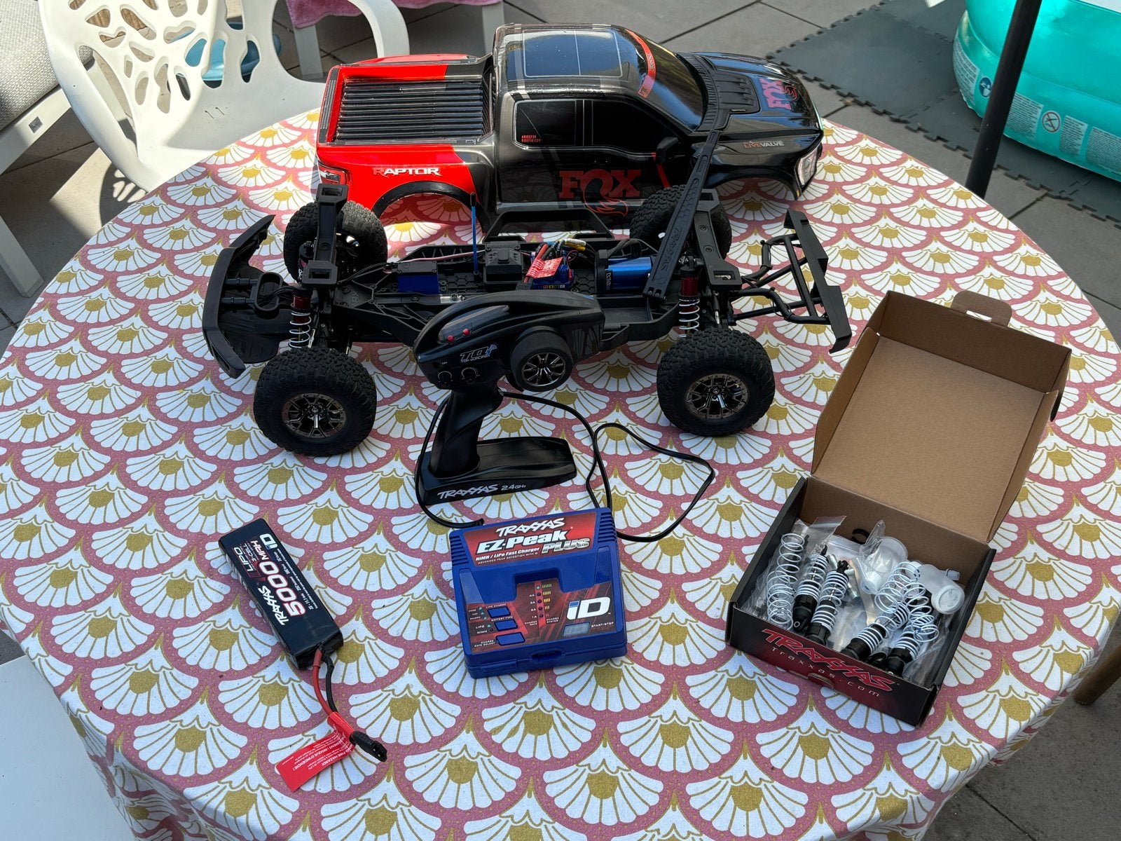 Traxxas Ford Raptor R 4x4 VXL RC auto, Auto offroad, Zo goed als nieuw, Schaal 1:10, RTR (Ready to Run)