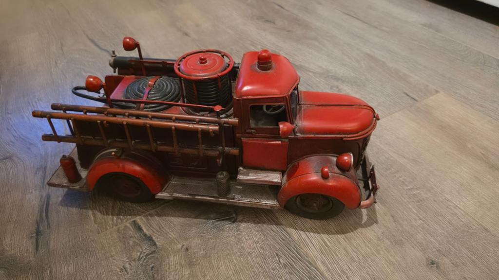 Grote metalen vintage brandweerauto, Ophalen, Auto, Overige merken