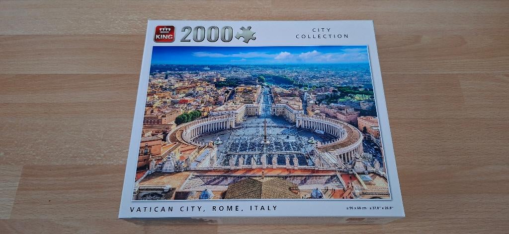 King puzzel Vatican City Rome 2000 stukjes, Ophalen, Meer dan 1500 stukjes, Zo goed als nieuw, Legpuzzel