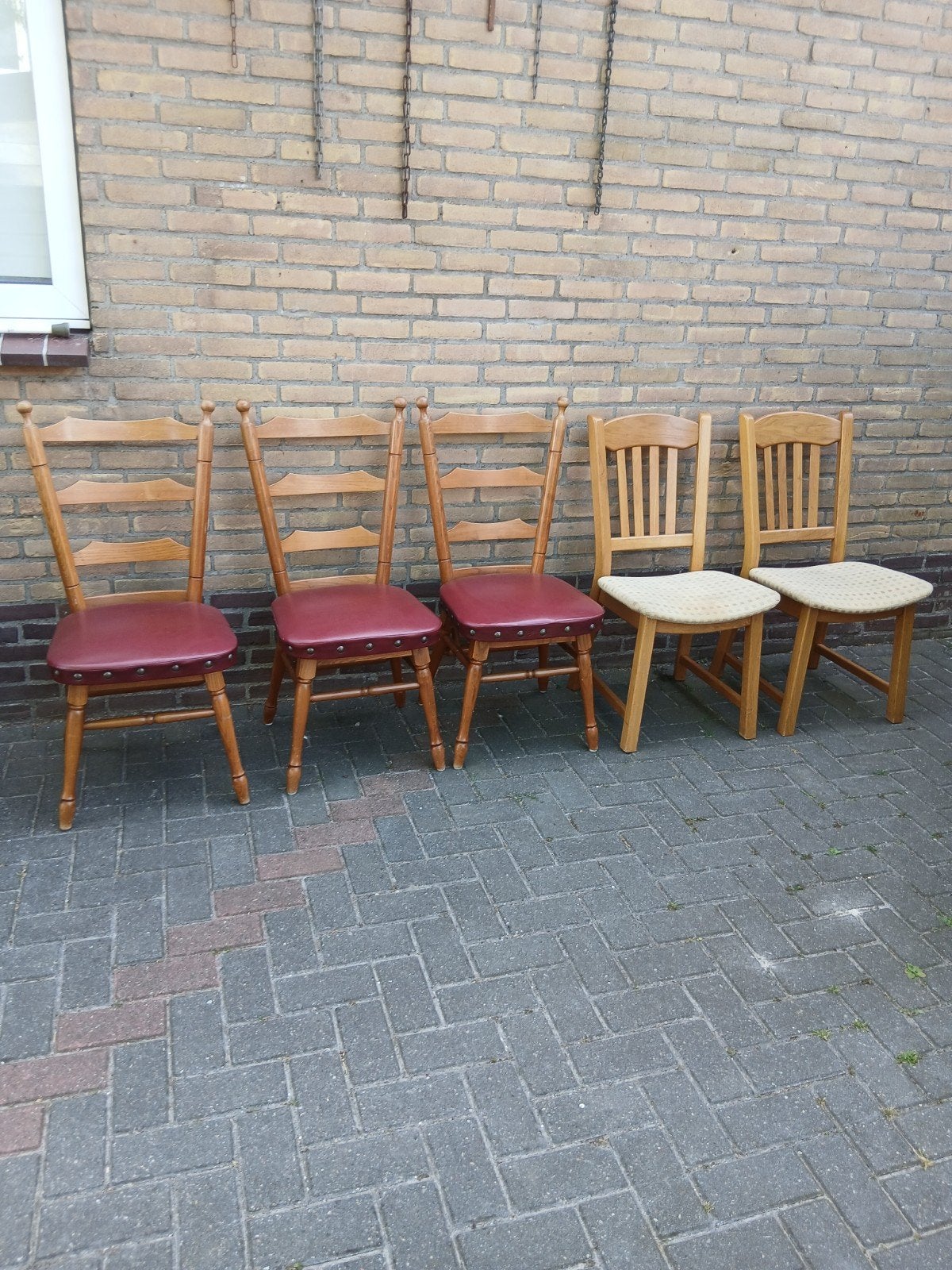 eethoek stoelen  5 stuks, Ophalen