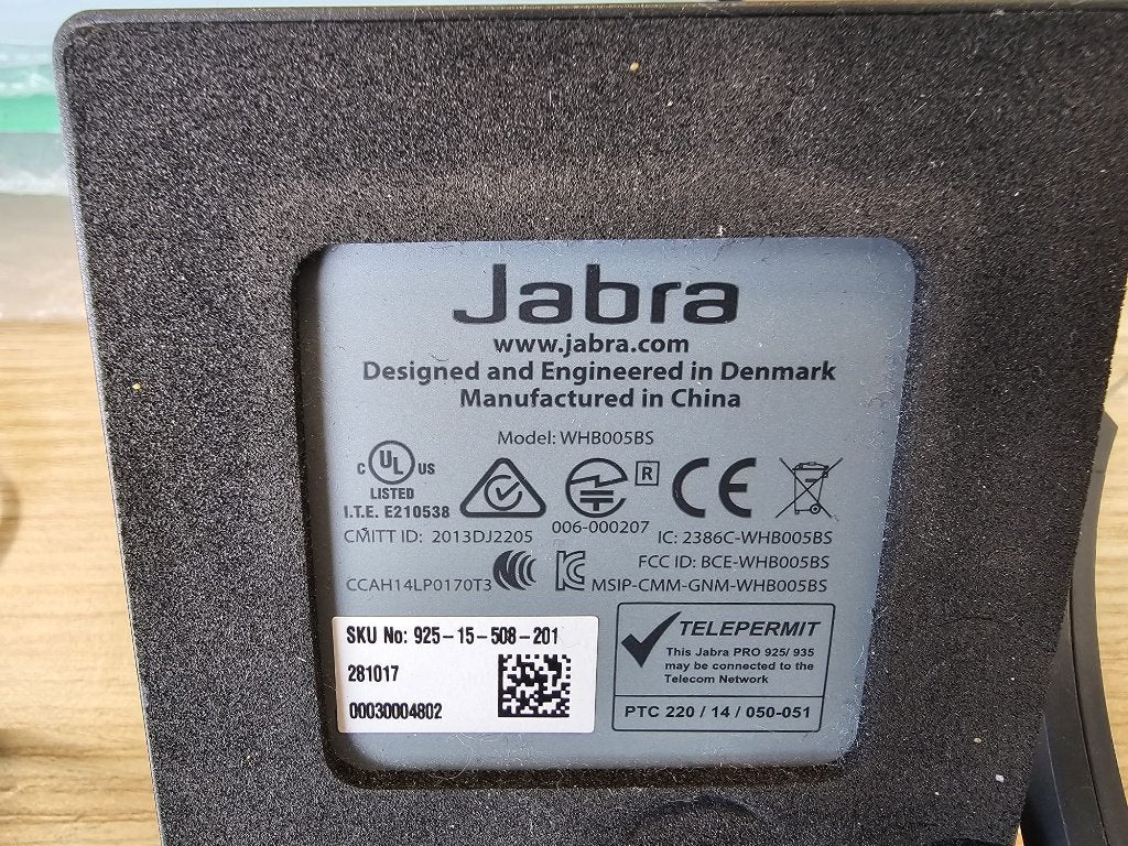 Jabra Headset - Model WHB005BS, Ophalen, Draadloos, Over-ear, Gebruikt