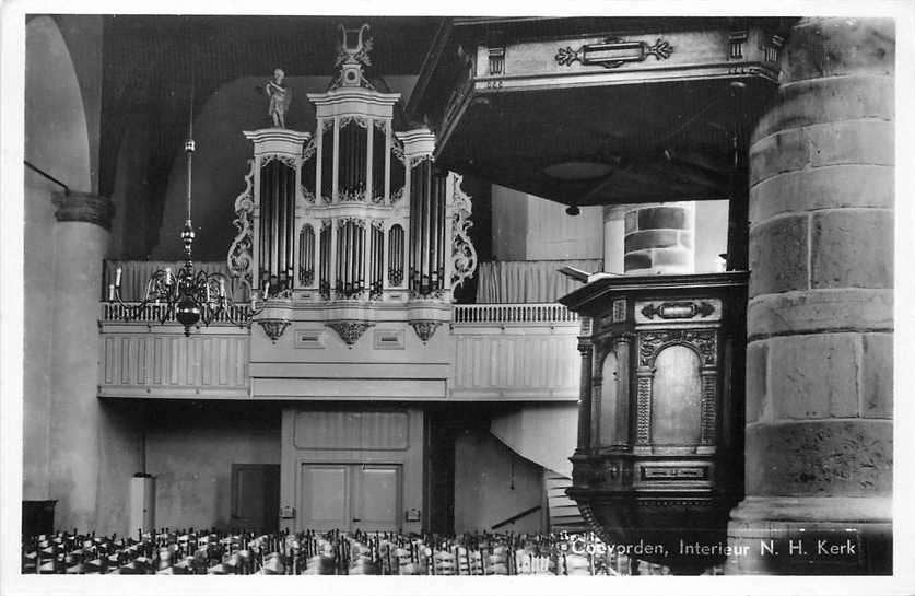 377-601-019 Coevorden Interieur NH Kerk, Verzamelen, Ansichtkaarten | Nederland, Verzenden, Voor 1920, Drenthe