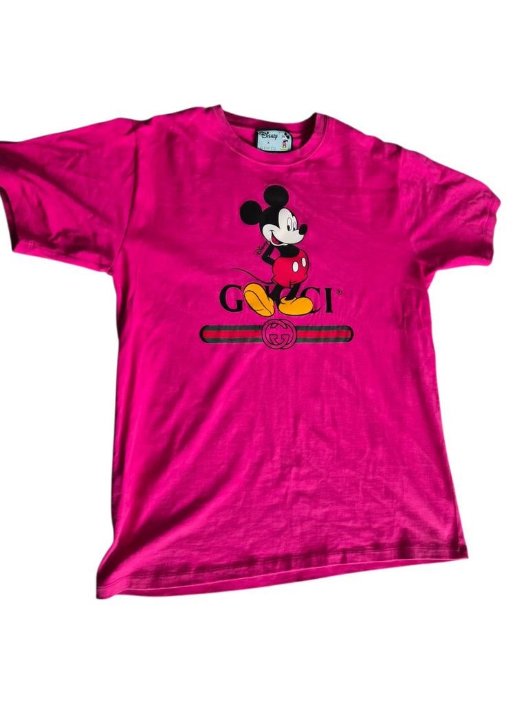 Disney  Gucci T-shirt  Limited Edition Roze Mickey Mou, Ophalen of Verzenden, Nieuw, Roze, Korte mouw