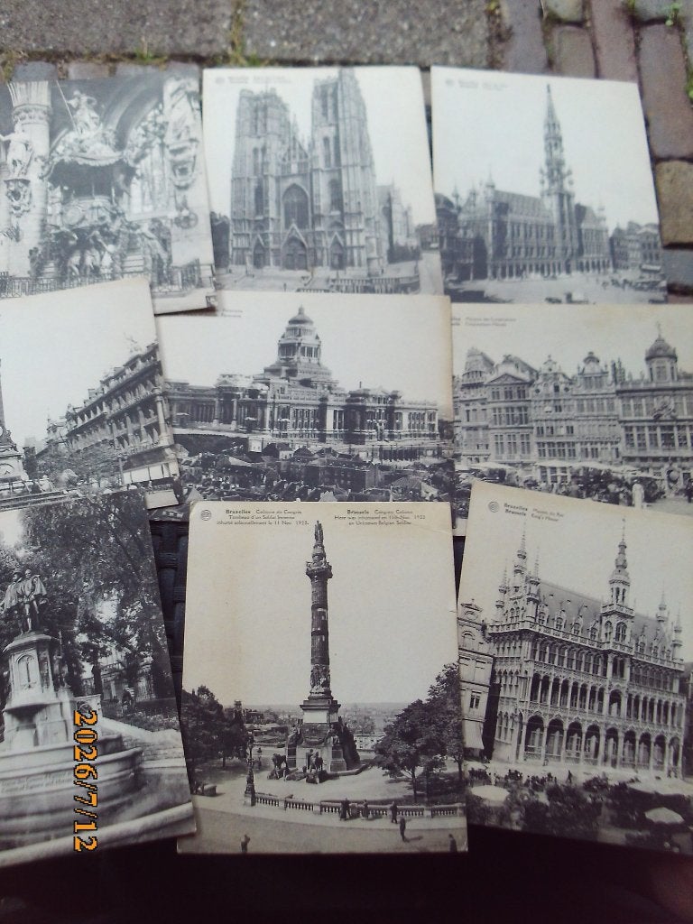 12 Brussel kaarten groot 18 x 14 cm serie 1 Albert 1920 gaaf, Ophalen of Verzenden, 1920 tot 1940, Ongelopen, België en Luxemburg