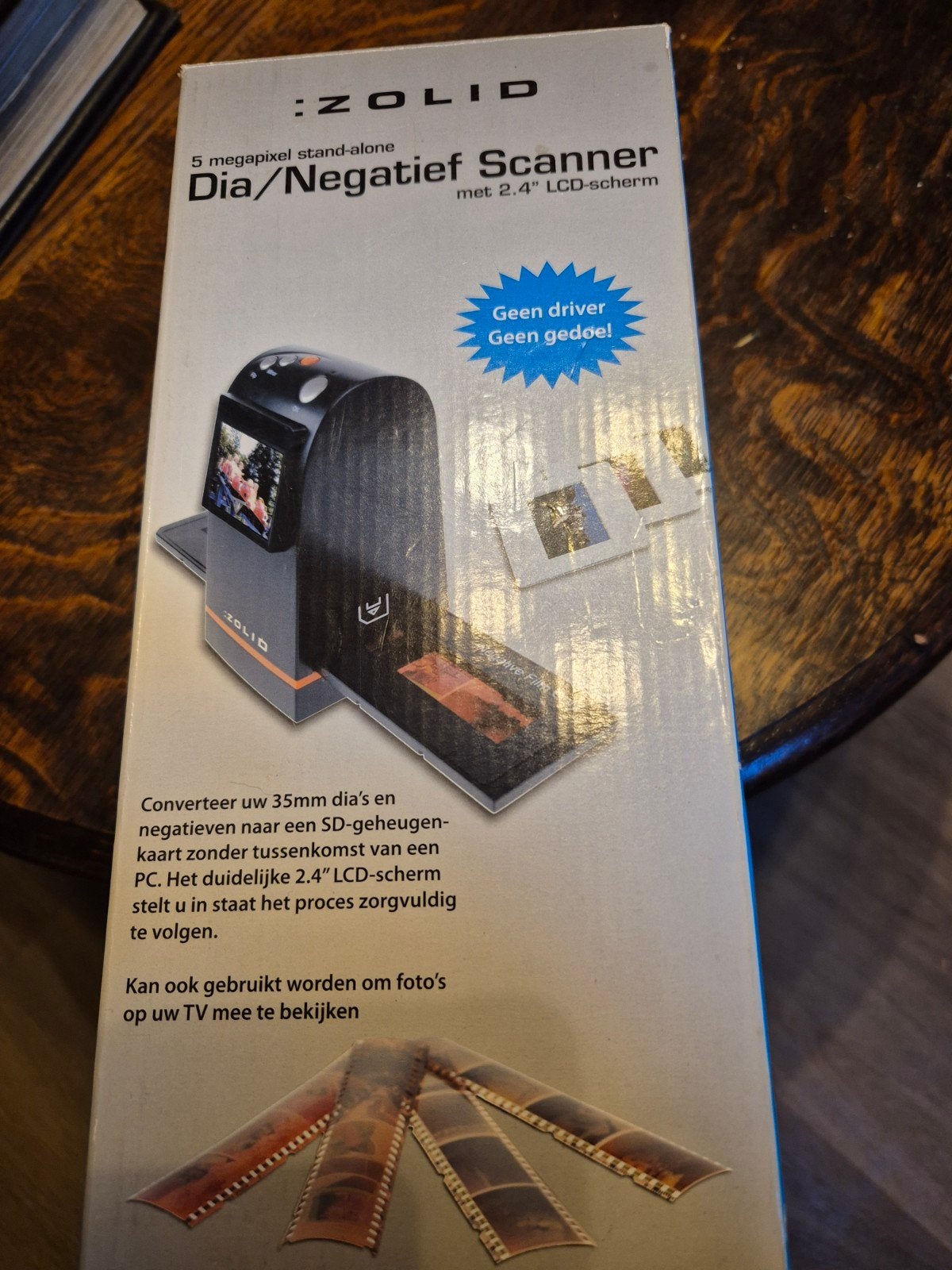 Zolid Dia/Negatief Scanner 5MP met 2.4" LCD-scherm, Computers en Software, Scanners, Nieuw, Diascanner, MacOS, Windows, Ophalen