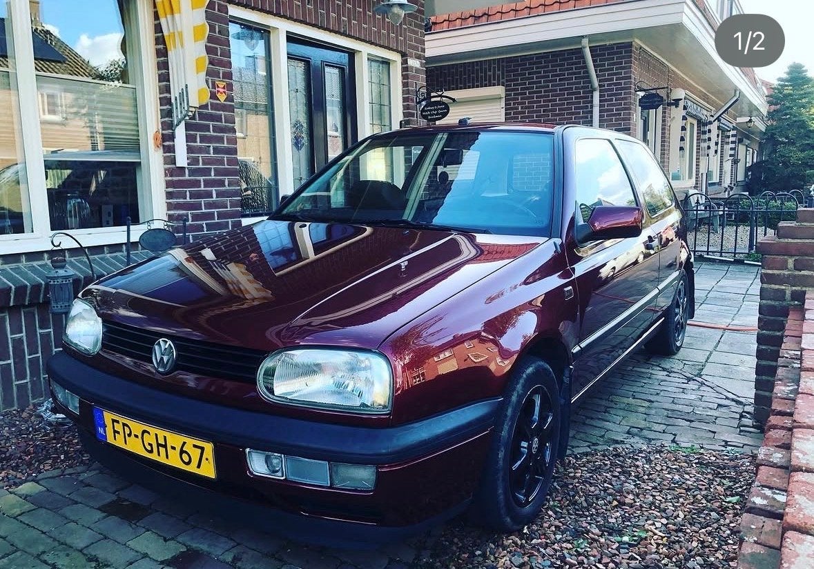 Volkswagen Golf 1.4 CL 44KW U9 1992 Rood, Auto's, Voorwielaandrijving, 4 cilinders, Handgeschakeld, 1000 kg