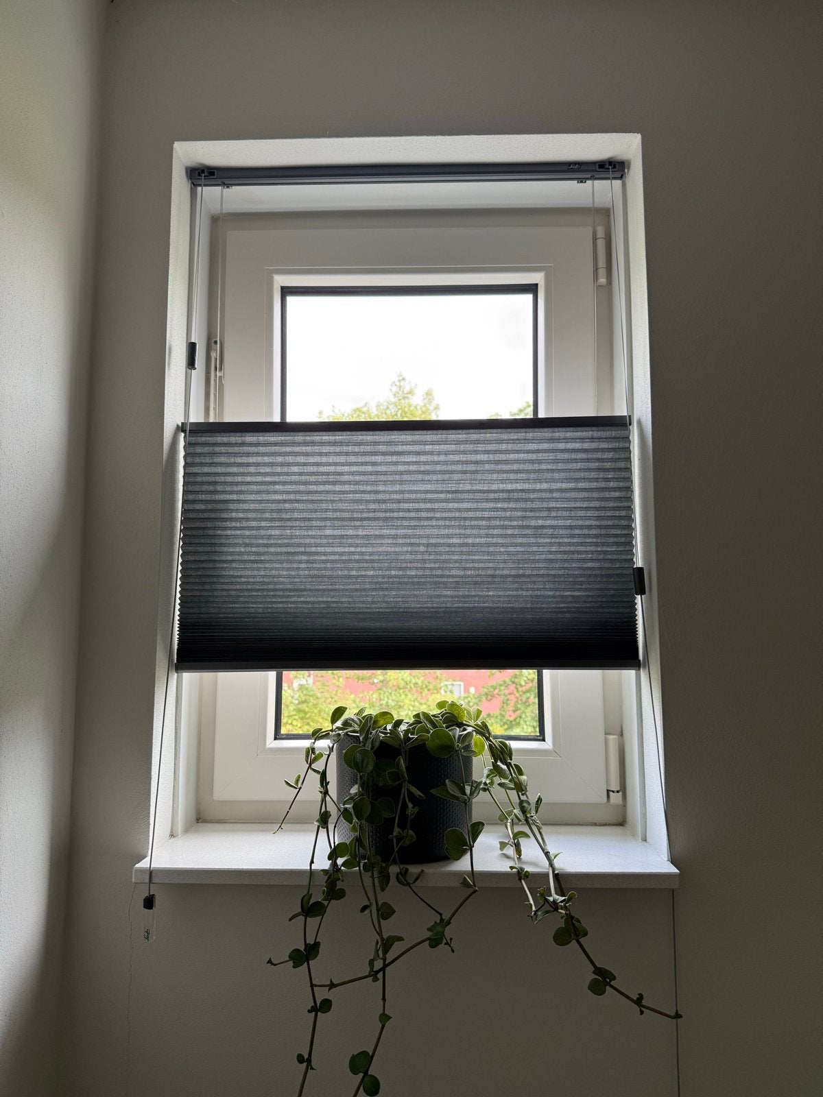 Luxaflex Plisségordijn - Zwart/Antraciet - oa verduisterend, Ophalen, Gebruikt, Verduisterend, Zwart
