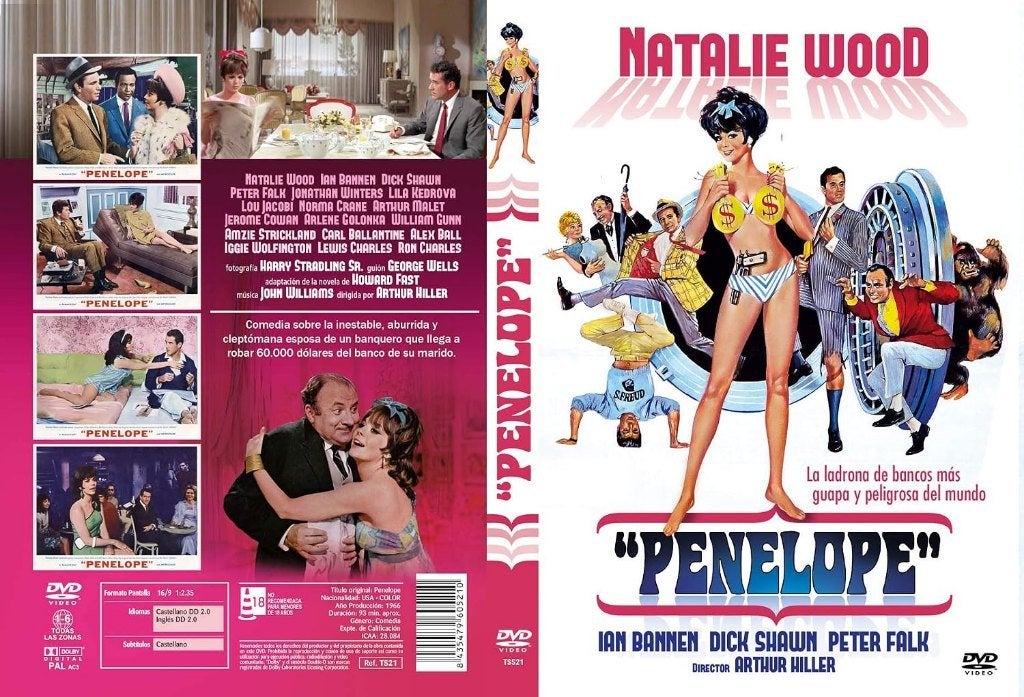 Penelope 1966 DVD met Natalie Wood, Ian Bannen, Peter Falk, 1960 tot 1980, Alle leeftijden, Ophalen of Verzenden, Zo goed als nieuw
