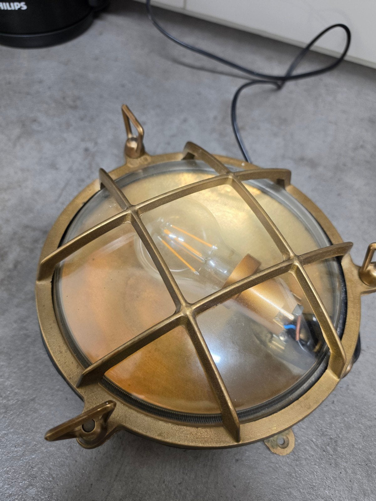 mooie messing scheepslamp, Ophalen of Verzenden, Zo goed als nieuw, Overige materialen