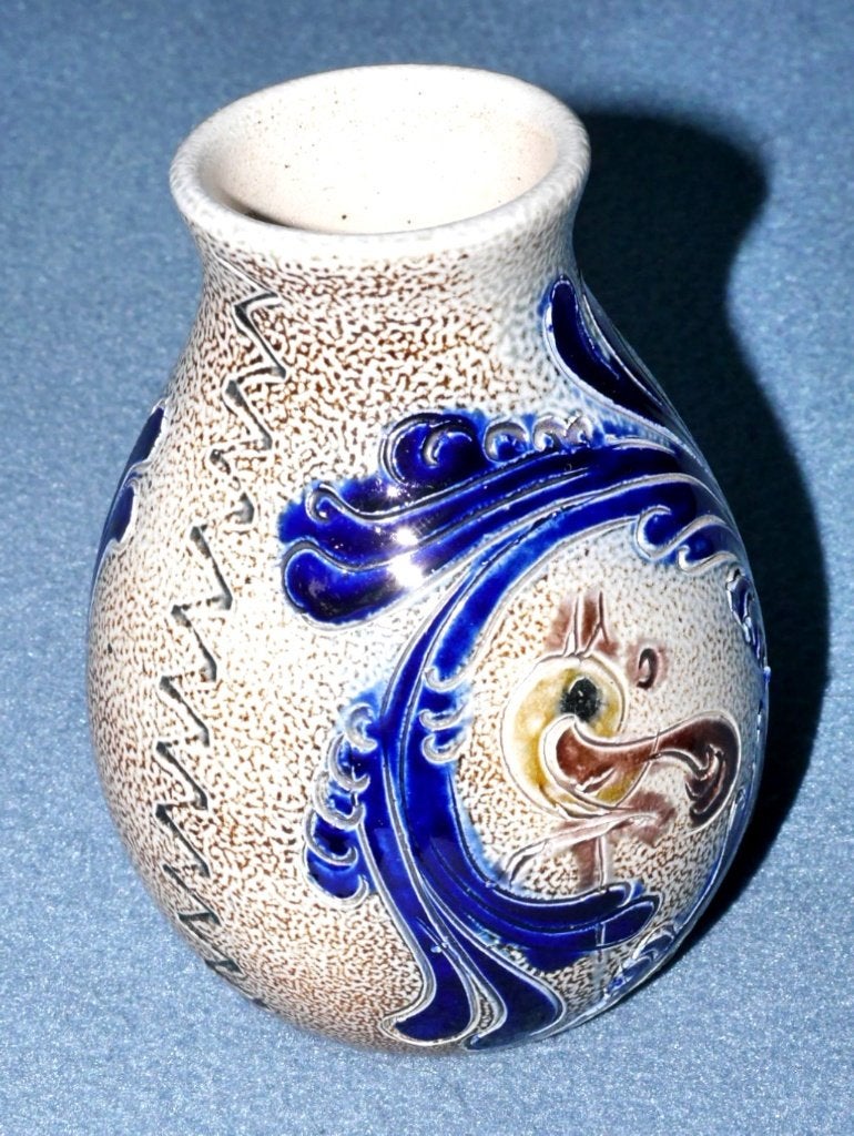 Westerwald aardewerk vaasje, Ophalen of Verzenden