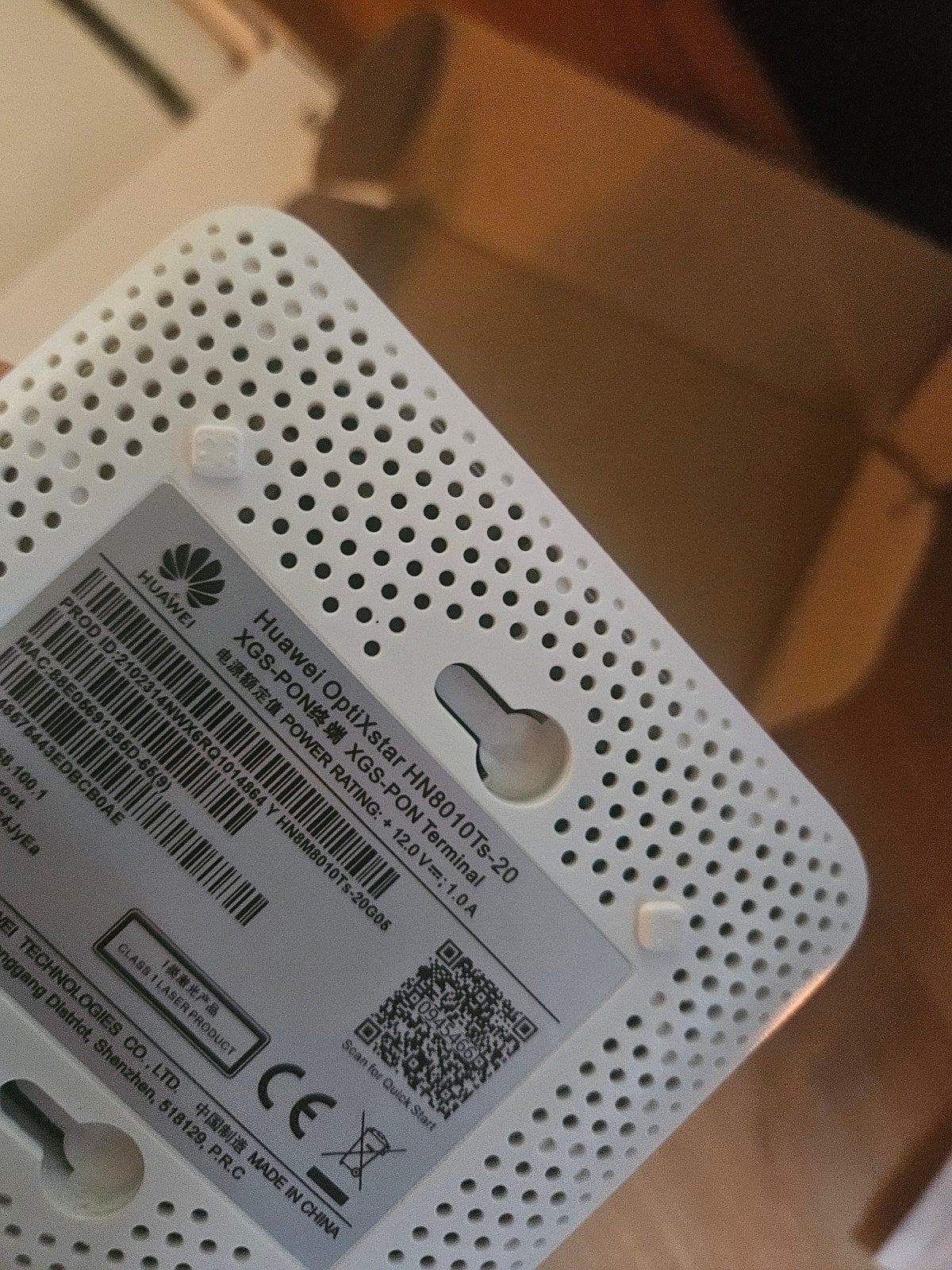 Huawei OptiXstar HN8010Ts-20 XGS-PON Terminal met lader, Computers en Software, Ophalen of Verzenden, Zo goed als nieuw