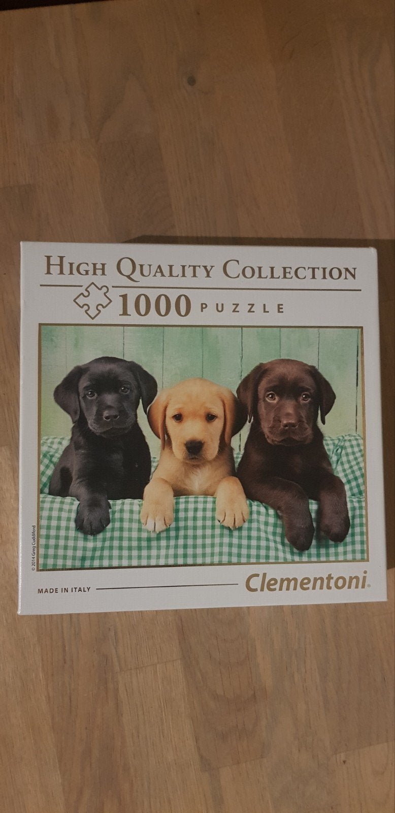 Clementoni Legpuzzel 1000 stukjes - Drie Labrador Pups, Ophalen of Verzenden, 500 t/m 1500 stukjes, Zo goed als nieuw, Legpuzzel