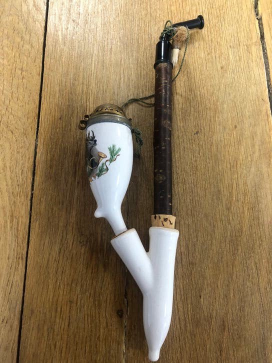 Antieke pijp 27 cm, Ophalen of Verzenden