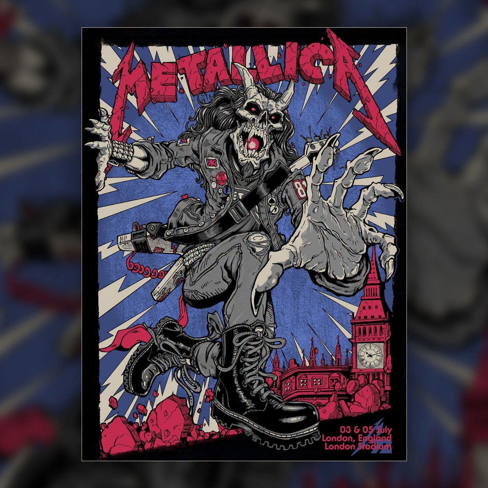 Metallica London Stadium Poster - popup store, Verzamelen, Rechthoekig Staand, Ophalen of Verzenden, Zo goed als nieuw, A1 t/m A3