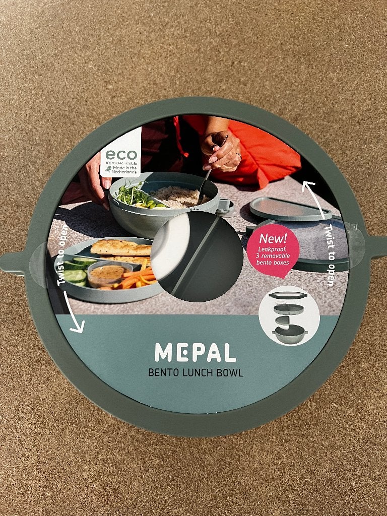 Mepal Bento Lunch Bowl - Lunchbox met 3 Vakken - NIEUW, Groen, Kunststof, Nieuw, Ophalen of Verzenden