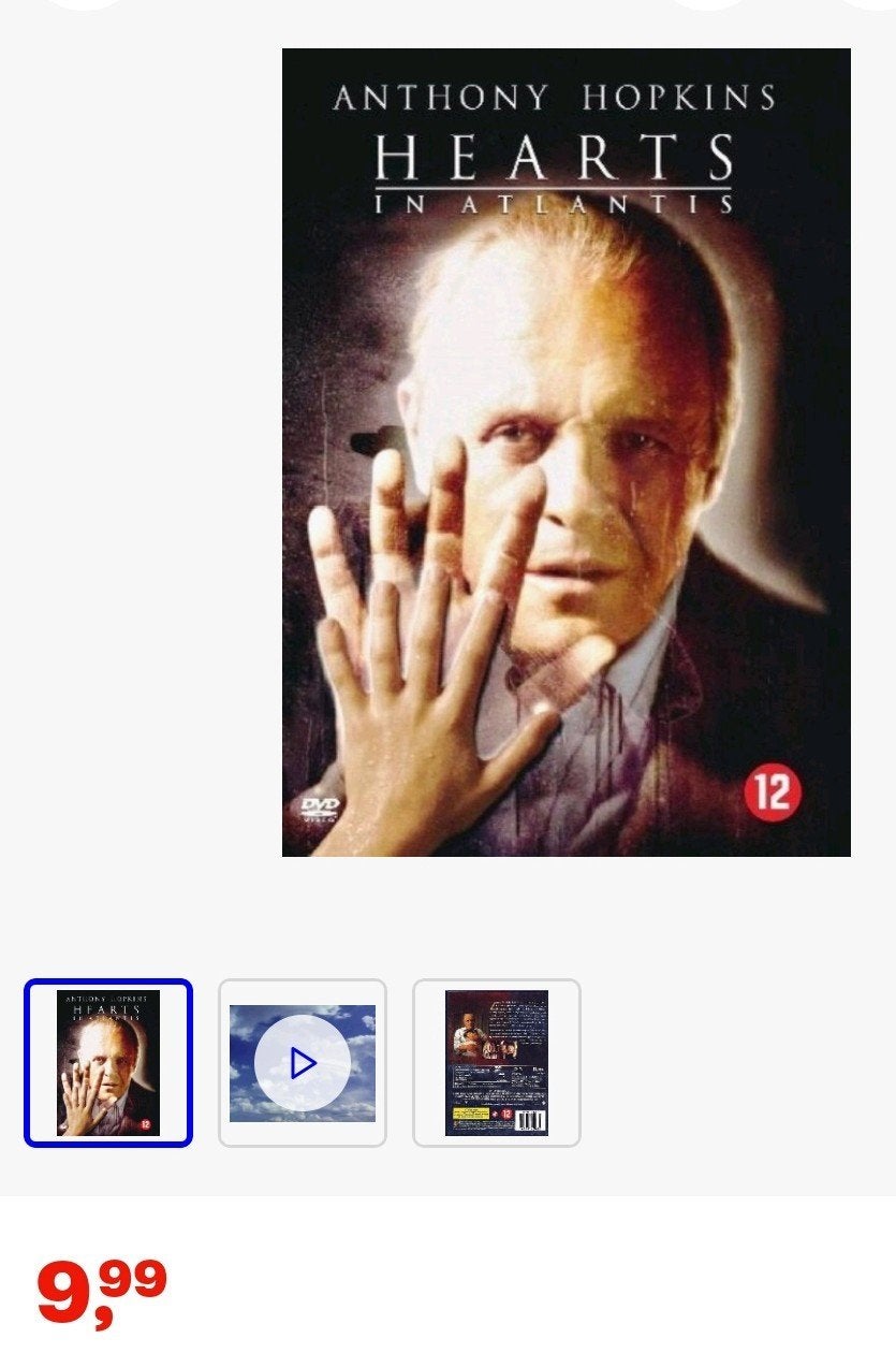 DVD . hearts in atlantis, Vanaf 12 jaar, Ophalen, Zo goed als nieuw