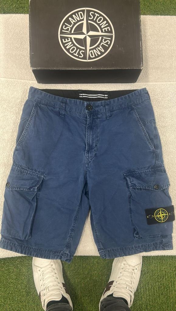 Stone Island Bermuda Cargo Shorts korte broek met badge, ., Ophalen of Verzenden, ., .