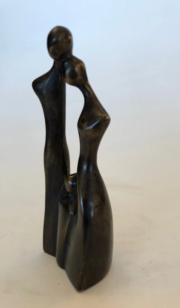 Wij gaan stoppen. Bronzen Beeldje - Abstract gezinnetje, Verzenden, Brons