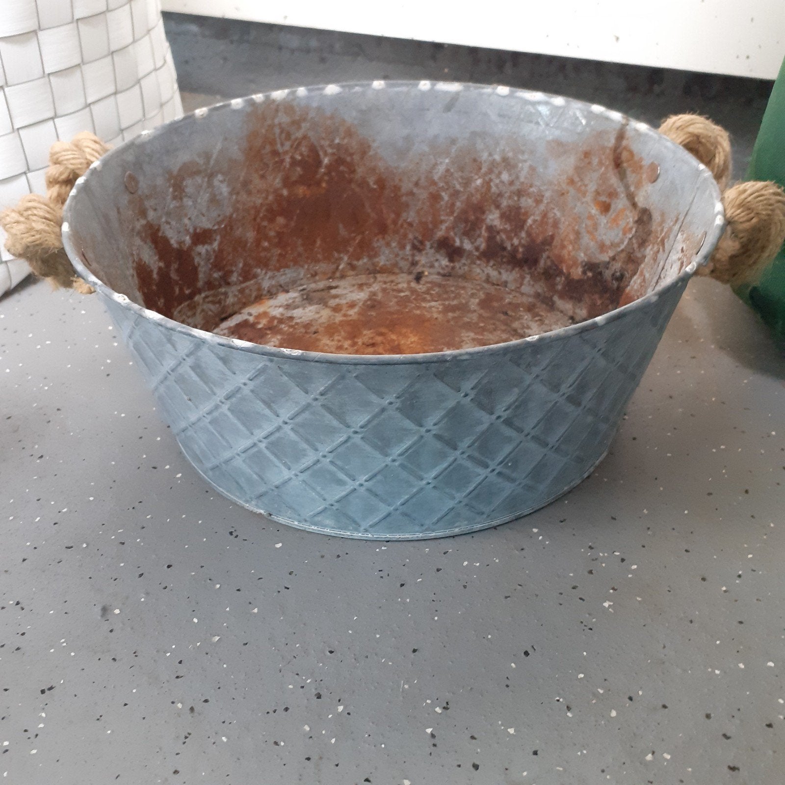 Set van 3 Bloempotten: Groot, Klein en Metalen Bak, Ophalen, Gebruikt, 40 cm of meer, Rond