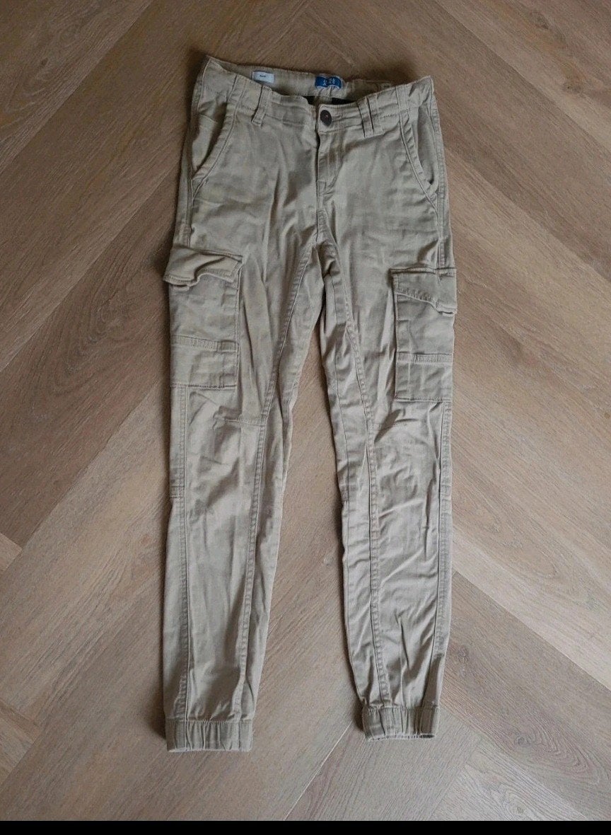 Cargo broek beige Jack en Jones Maat 146, Kinderen en Baby's, Broek, Jack en Jones, Ophalen of Verzenden, Zo goed als nieuw