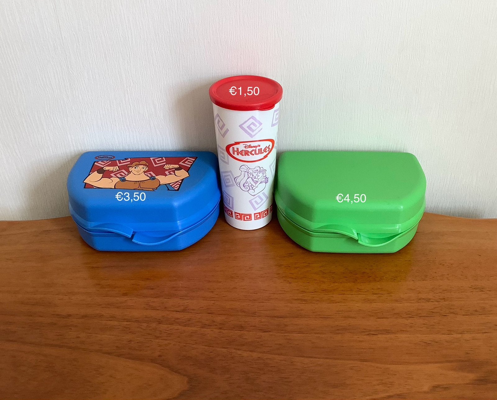 Tupperware 2 x Broodtrommel Lunchdoos en 1 beker samen €8,00, Ophalen of Verzenden, Zo goed als nieuw, Groen, Beker of Kan