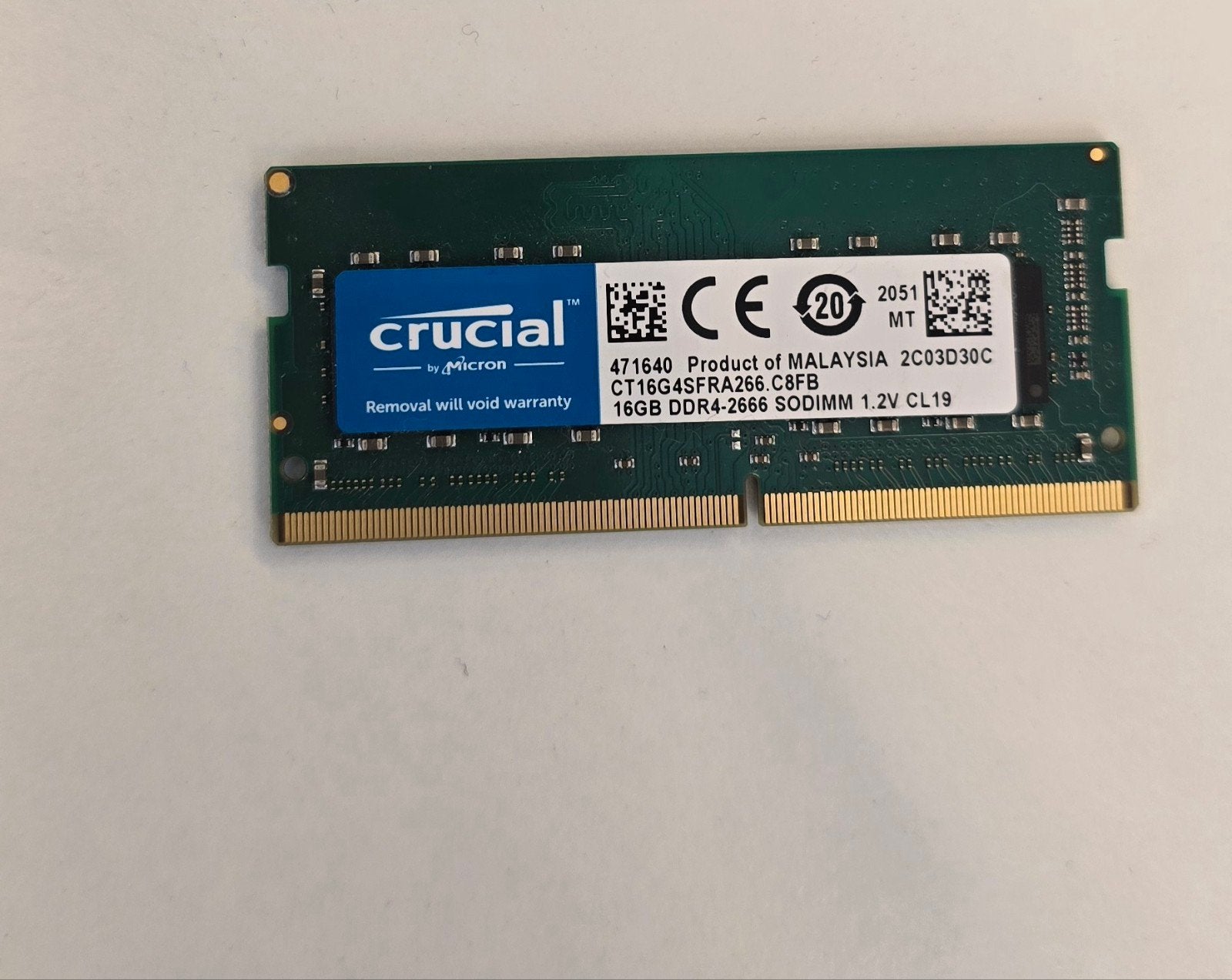 16gb ddr4 2666 sodimm, Computers en Software, RAM geheugen, Ophalen, DDR4, Zo goed als nieuw, Laptop