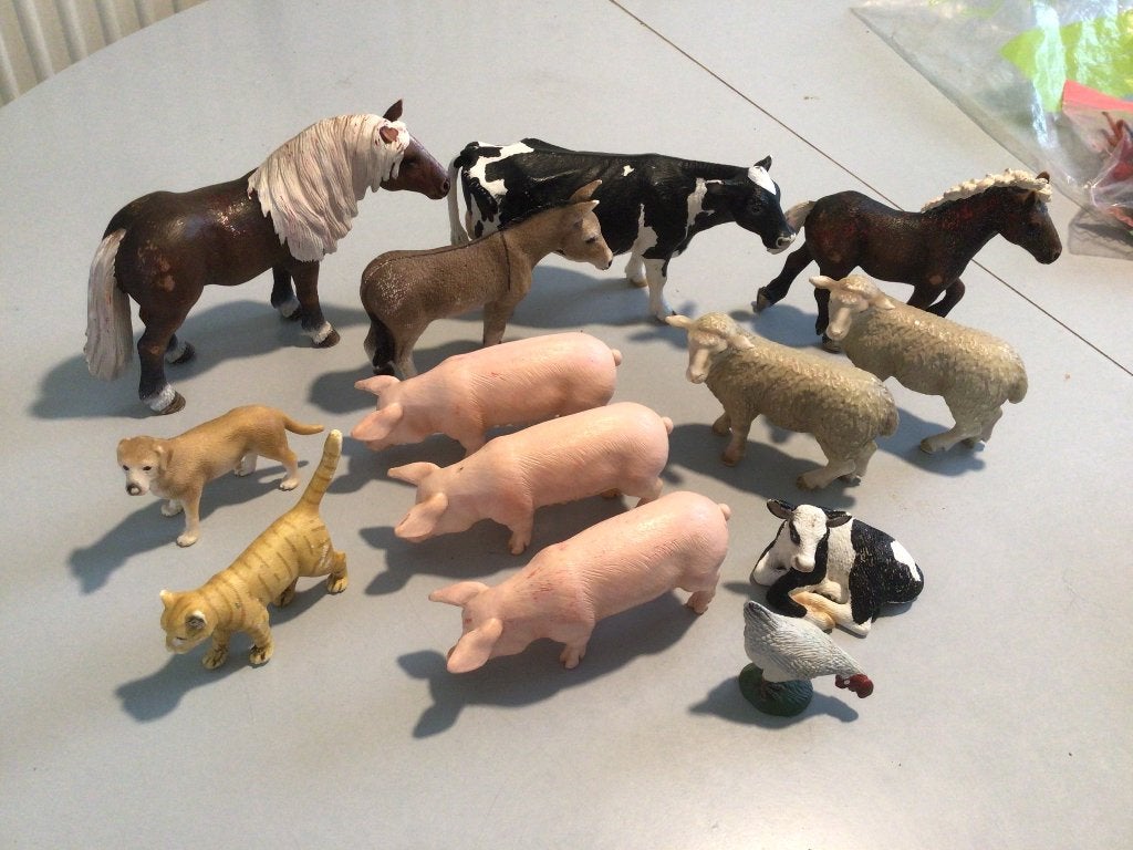 Schleich speelgoed, 13 delige set boerderij dieren, Ophalen, Zo goed als nieuw, Ontdekken