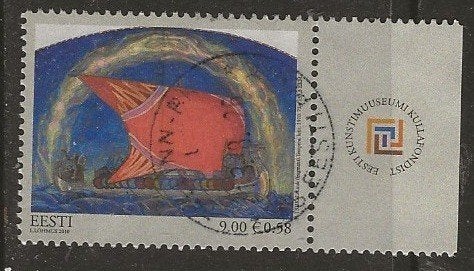 Estland 48, vikingschip voor devogt, Verzenden, Overige landen, Gestempeld