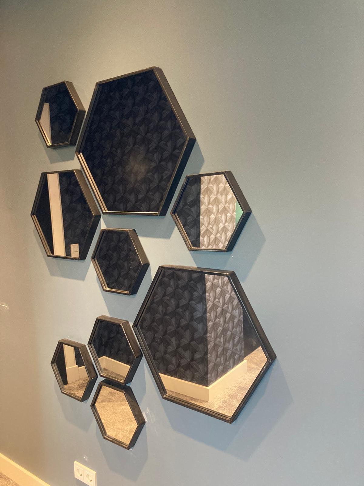 Hexagon spiegel - merk Pomax, Ophalen, Minder dan 50 cm, Zo goed als nieuw, Minder dan 100 cm