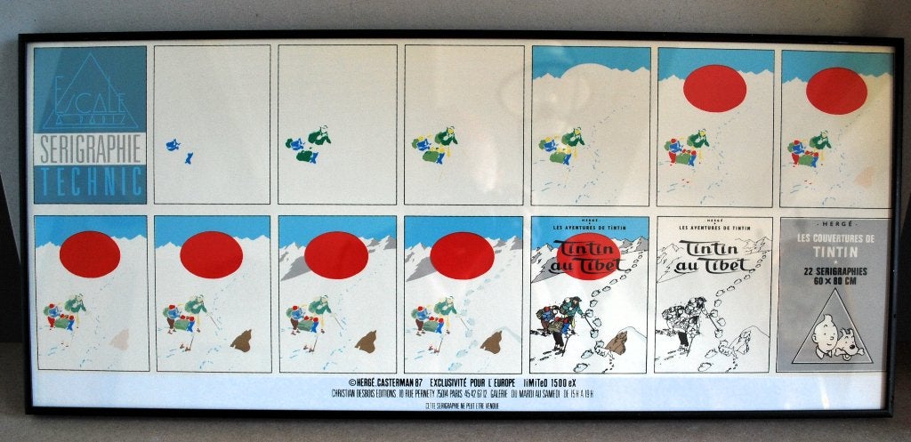 Herge Serigraphie Technic zeefdruk., Boeken, Eén stripboek, Ophalen of Verzenden, Zo goed als nieuw, Herge