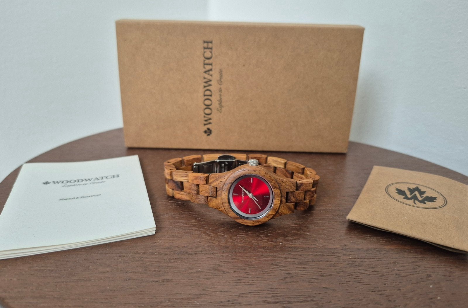 Houten horloge Woodwatch watch dames vrouwen Poppy, Ophalen of Verzenden, Zo goed als nieuw, Polshorloge