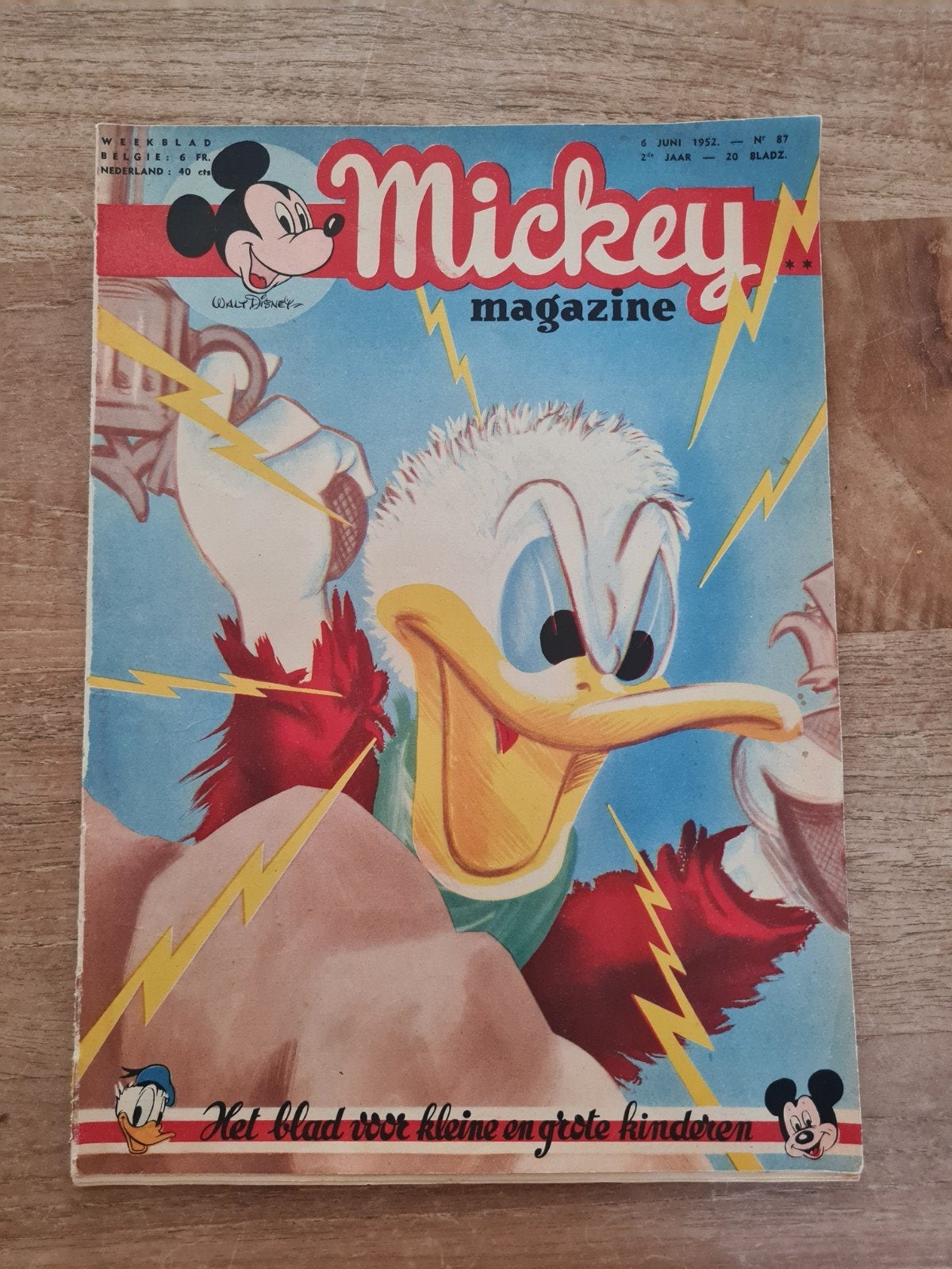 Mickey Magazine - Weekblad - 1952 - Nr. 87 en 88, Meerdere stripboeken, Verzenden, Gelezen, Walt Disney