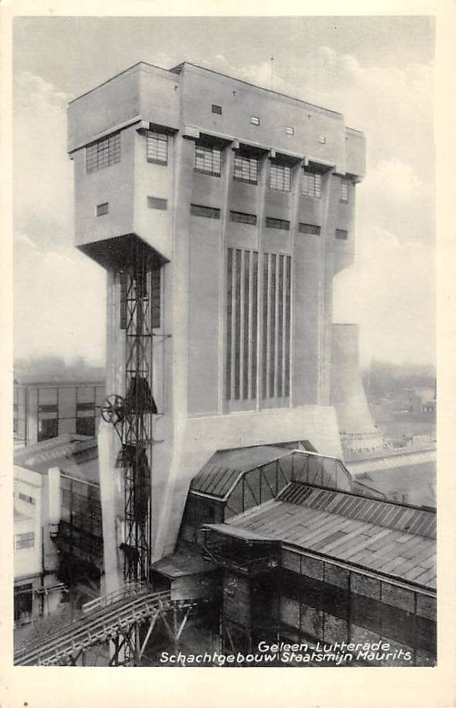 Geleen Lutterade Schachtgebouw Staatsmijn Maurits, Ophalen of Verzenden, 1920 tot 1940, Gelopen, Noord-Brabant