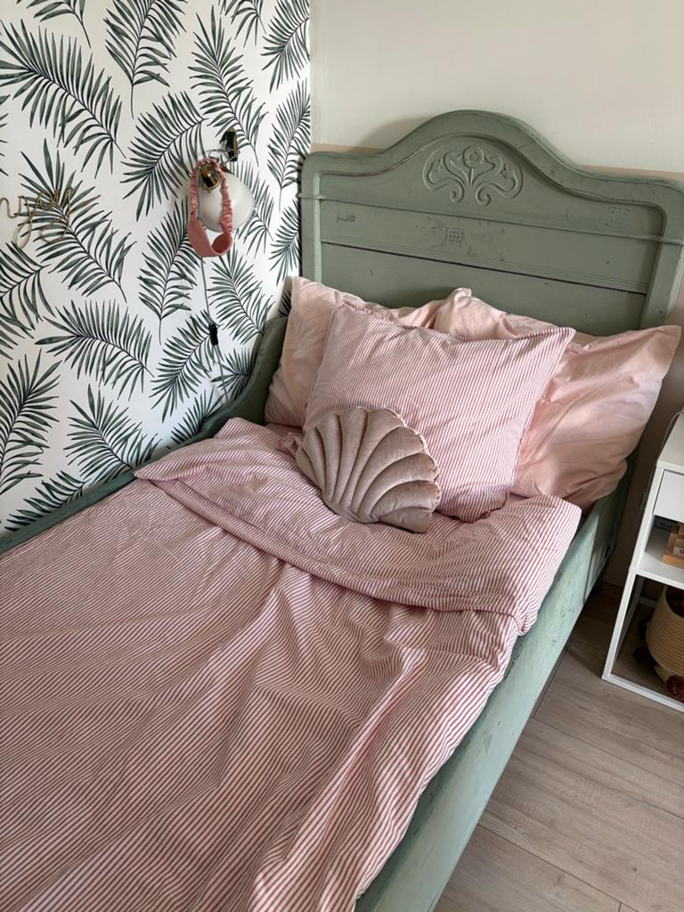 Vintage kinderbed met matras en lattenbodem, Ophalen, Gebruikt, Eenpersoons, Overige maten