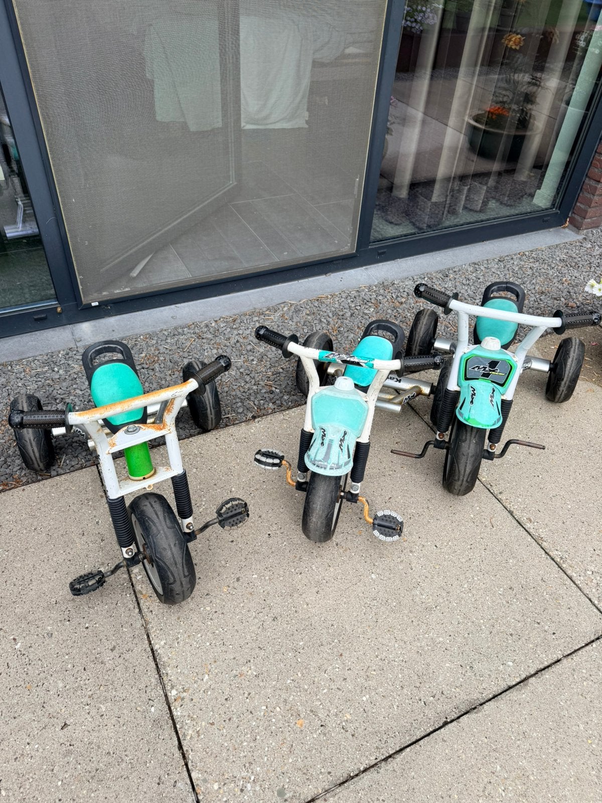 Kawasaki driewielers fietsjes 3 stuks, Kinderen en Baby's, Speelgoed | Buiten | Skelters, Ophalen, Gebruikt, Overige merken