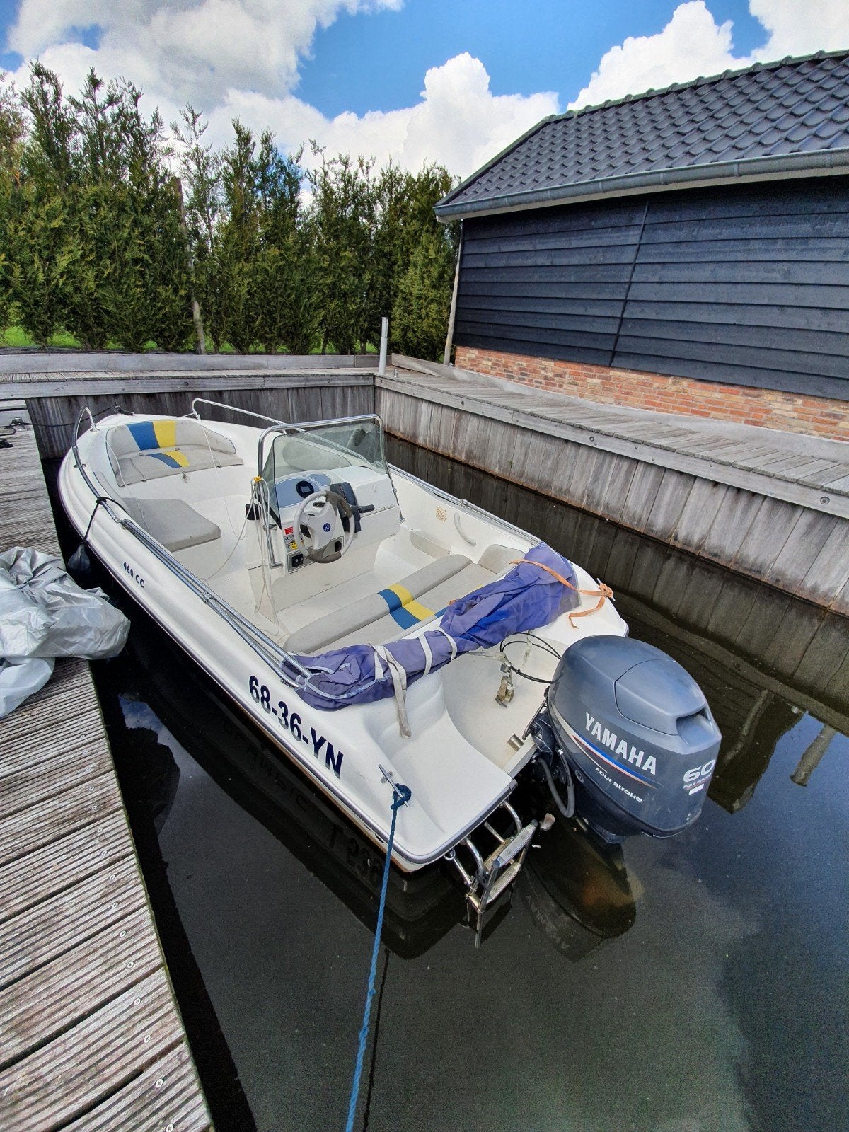 Olympic 460 met 60 pk Yamaha buitenboordmotor (2007), Watersport en Boten, Speedboten, Ophalen, Overige merken, Gebruikt, Viertaktmotor