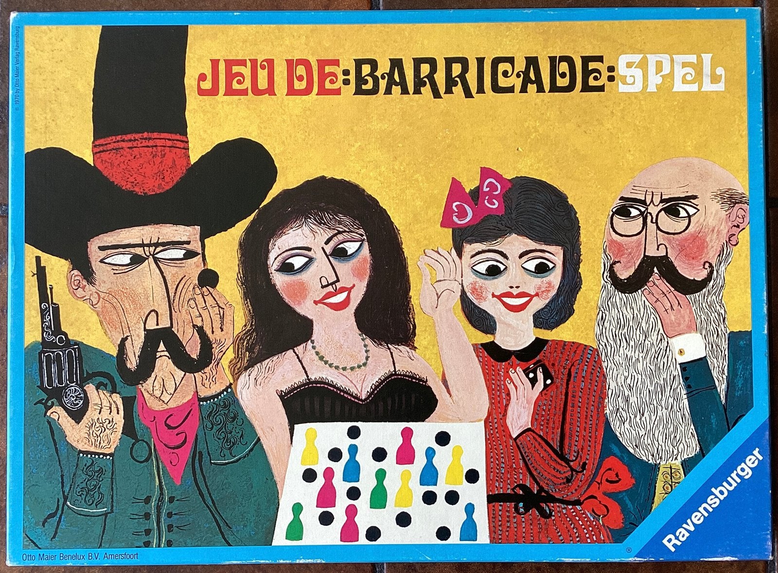 Vintage Barricade spel met dubbelzijdig speelbord, Hobby en Vrije tijd, Gezelschapsspellen | Bordspellen, Ophalen of Verzenden