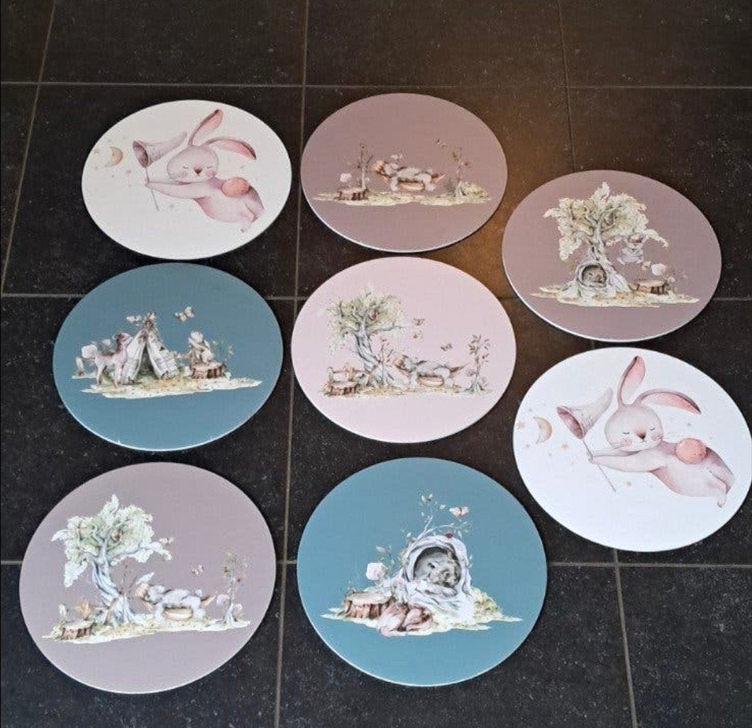 wandbordjes voor kinderkamer, 20 cm, Decoratieobject, Ophalen of Verzenden, Zo goed als nieuw