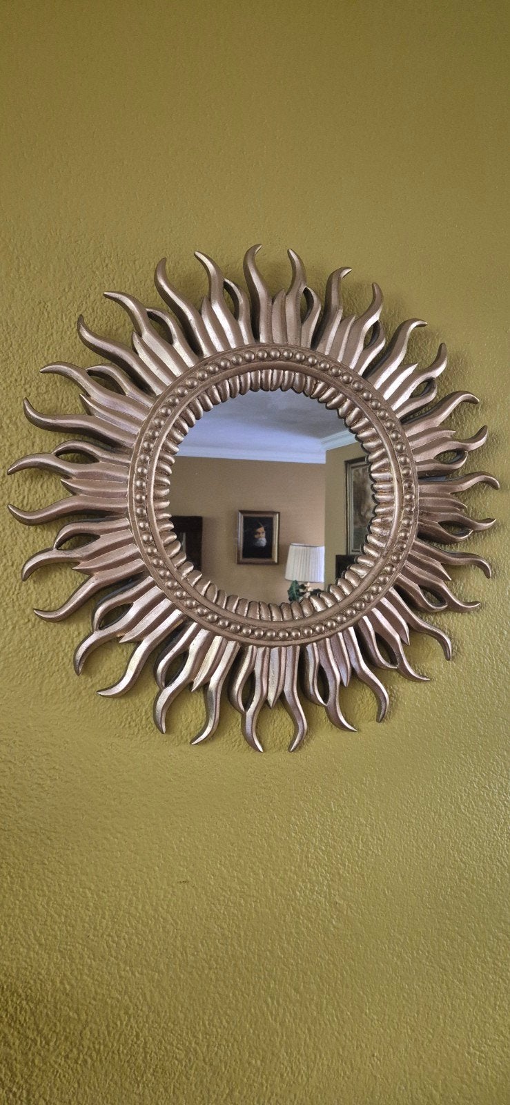 Prachtige Vintage Zonnespiegel - Sunburst Design (51 cm), Ophalen of Verzenden
