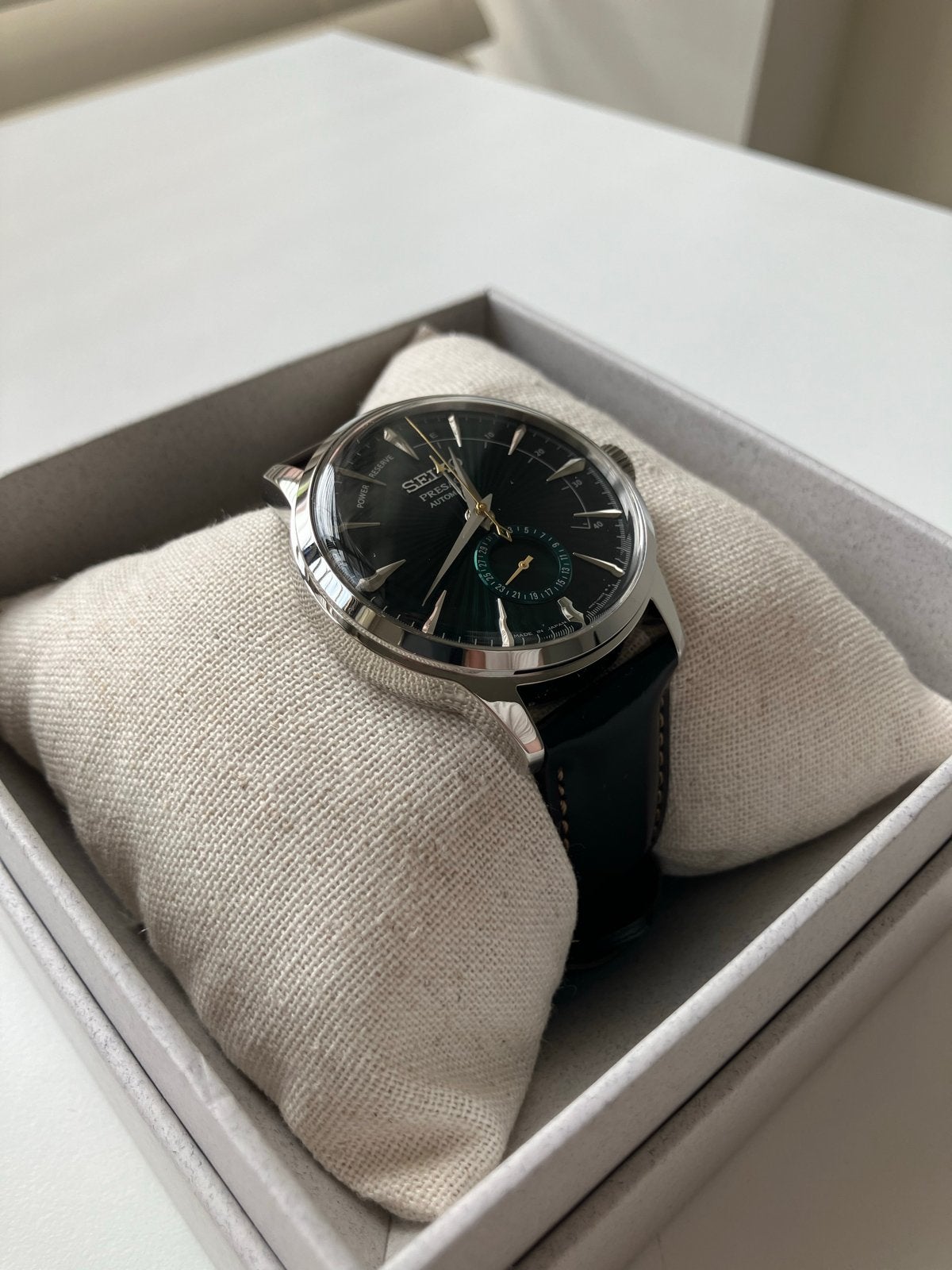 Seiko Presage SSA459 Automatic Watch - New, Seiko, Leer, Staal, Polshorloge