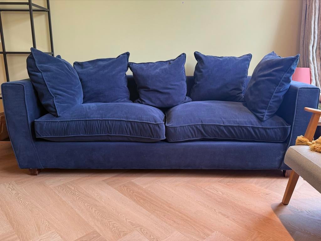 IKEA 3-zitsbank donkerblauw - Zeer goede staat, Huis en Inrichting, Banken | Bankstellen, Driepersoons, 75 tot 100 cm, Ophalen of Verzenden