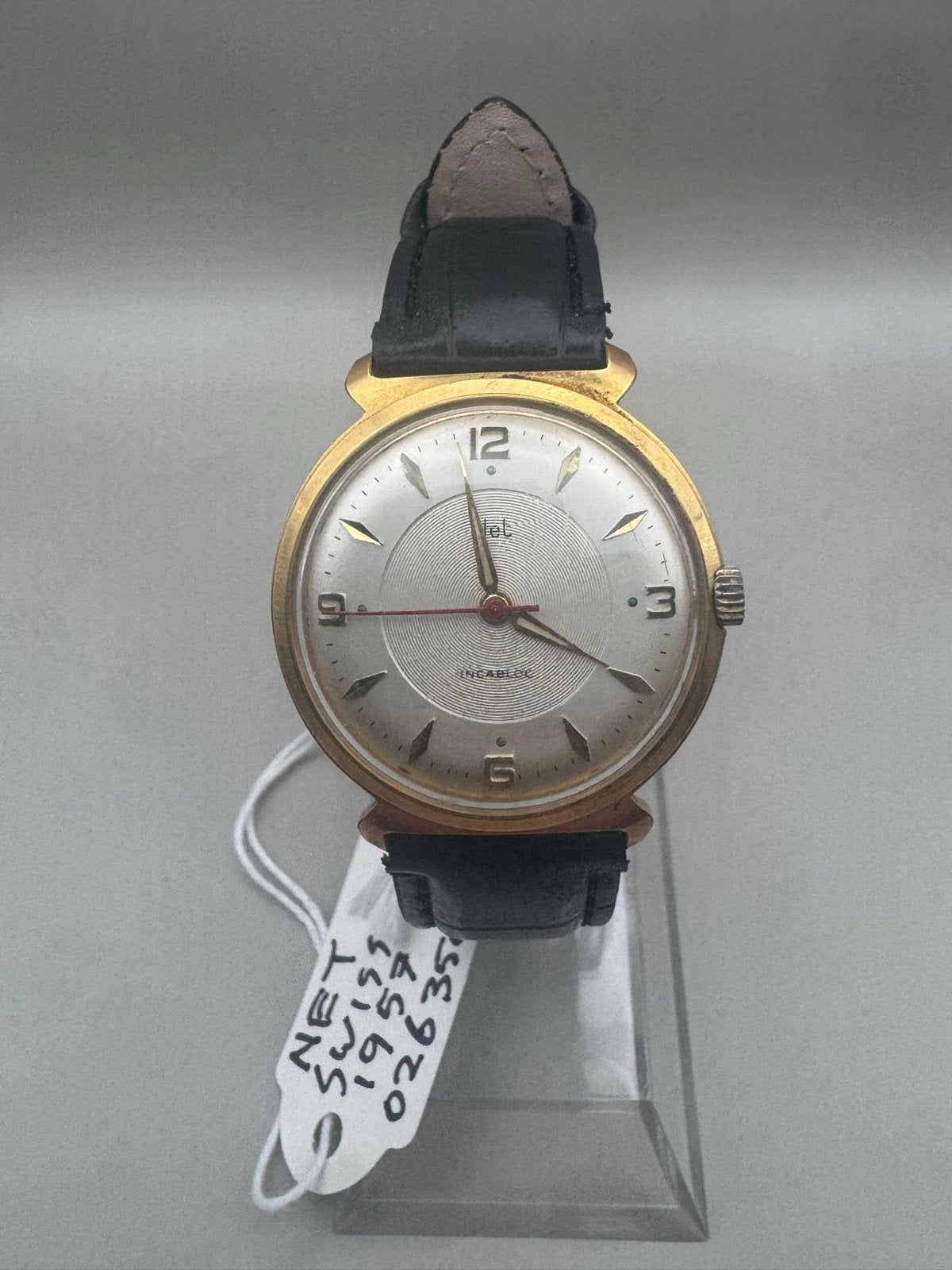 Net Zwitsers Polshorloge 1957 - Vintage Herenhorloge, Overige merken, Polshorloge, Goud, 1960 of later